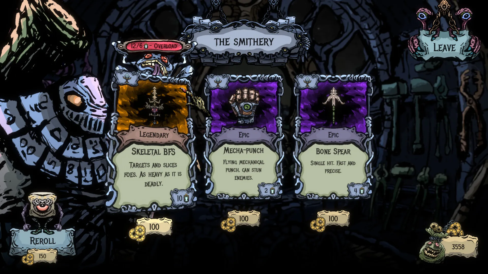 Devoidant screenshot: The Smithery: forging new weapons