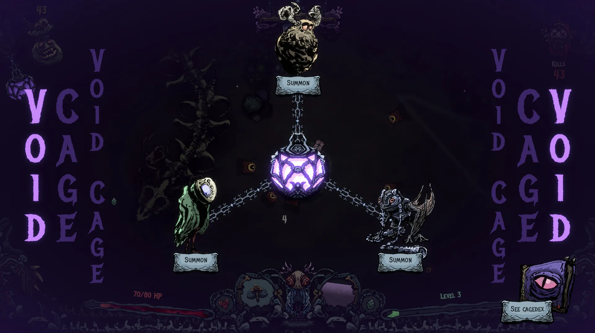 Devoidant screenshot: The Void Cage: summoning captured demons
